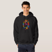 Cool Pitbull Dog Design Hoodie (Voorkant volledig)