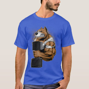 Cool Pitbull Gewichtheffen Grappige Deadlift Manne T-shirt