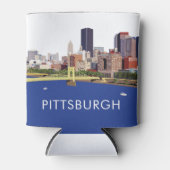 Cool Pittsburgh Skyline Computer Illustration Blikjeskoeler (Voorkant)