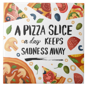 Cool Pizza Liefhebbers Graphics en Word Art Tegeltje