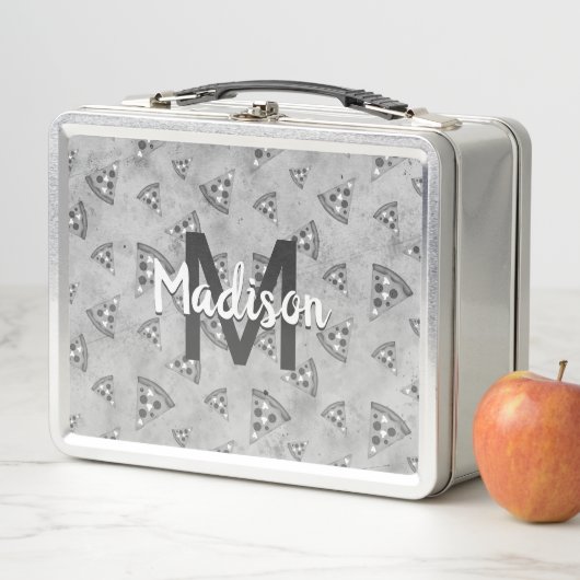 Cool pizza slice  zwart wit monogram (In situ)