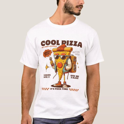 Cool Pizza T-shirt (Voorkant)