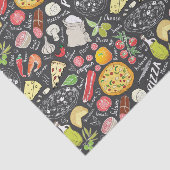 cool pizzagetiel patroon tissuepapier (Detail)