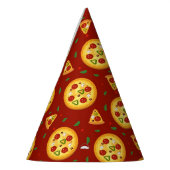 Cool pizzapatroon papier feesthoedjes (Links)