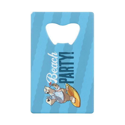 Cool Plage Surf Ours Polaire Avec Cocktail (Devant)