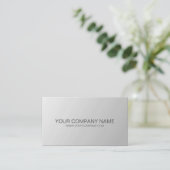 Cool Plain Grey Modern Visitekaartje (Staand voorkant)