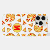 Cool plaisir pizza et tranches motif blanc Monogra (Verso Horizontal)