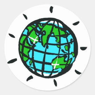 Cool - Planet Earth - Originele afbeelding - Ronde Sticker