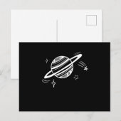 Cool Planet Saturn Orbit Tekening Buiten Space Gal Briefkaart (Voorkant / Achterkant)