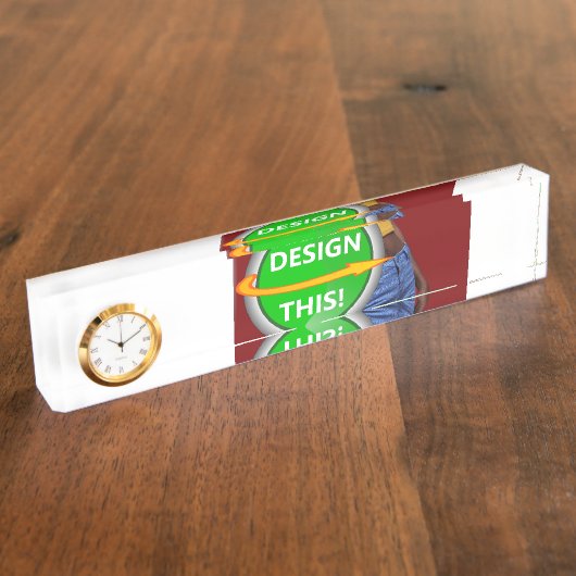 COOL ! Plaque d'identification de bureau avec horl (Taille)