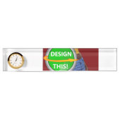 COOL ! Plaque d'identification de bureau avec horl (Devant)