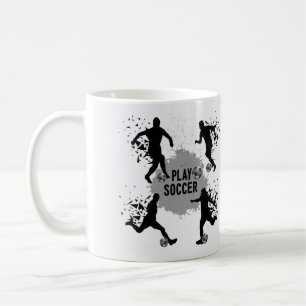 Cool Play Soccer Silhouettes Koffiemok
