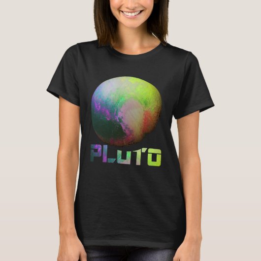 Cool Pluto Dwarf Planet Kuiper Belt Astronomy T-shirt (Voorkant)
