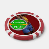COOL! Poker Chips - Rood - Aangepast (Enkel)