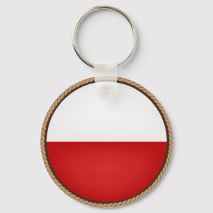 Cool Poland Flag Seal Sleutelhanger