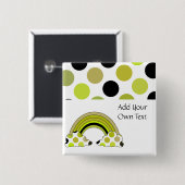 Cool Polka Dot Rainbow Button (Voorkant /achterkant)