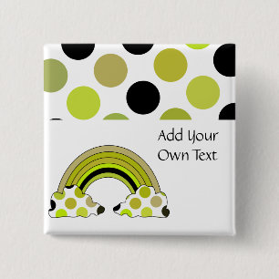 Cool Polka Dot Rainbow Button