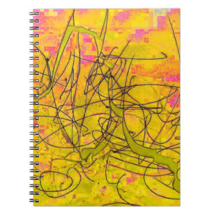 Cool Pollock-geïnspireerd kribble-laptop Notitieboek