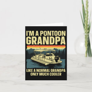 Cool Pontoonbootkunst voor opa mannen varen op Pon Kaart