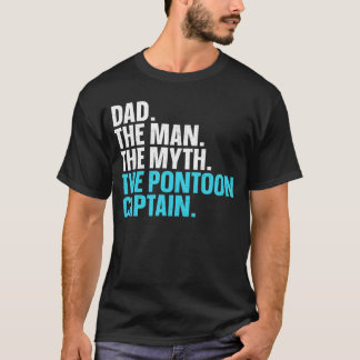 Cool Pontoonbootkunst voor papa Vader Pontoon Kapi T-shirt