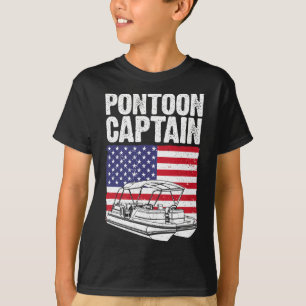 Cool Pontoonschip Kapitein Kunst Voor Mannen Vrouw T-shirt