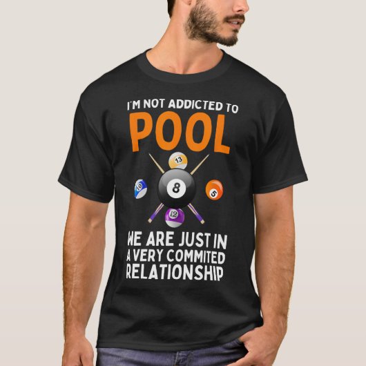 Cool Pool Art Voor Mannen Vrouwen Jongens Biljart T-shirt (Voorkant)