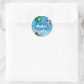 Cool Pool Party Dank u Verjaardag Ronde Sticker (Tas)