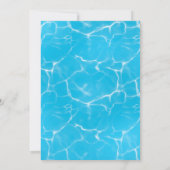 Cool Pool Party | Nage Invitation d'anniversaire (Dos)