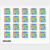 Cool Pool Party Vierkante Sticker (Vel)