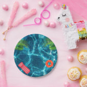 Cool Pool Party | Zwemmen Verjaardagspapier Bord (Feest)