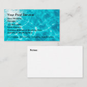 Cool Pool Service Cartes de visite NOUVEAU (Devant / Derrière)