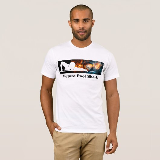 Cool Pool Shark 8 Ball Billiards Tshirt (Voorkant volledig)