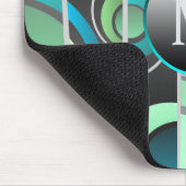 Cool Pop Art Abstract Geometrisch met monogram Muismat (Hoek)