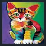 Cool pop art chat maison décoration de bureau affi<br><div class="desc">conception par www.etsy.com/Shop/Mitkozh</div>