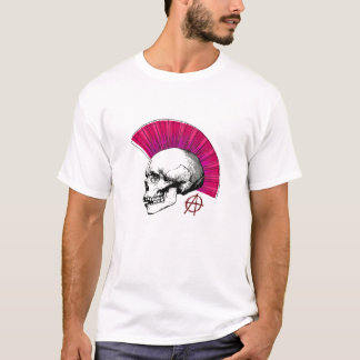 Cool Pop Art Skull Lightning Rock op de hand Leven T-shirt