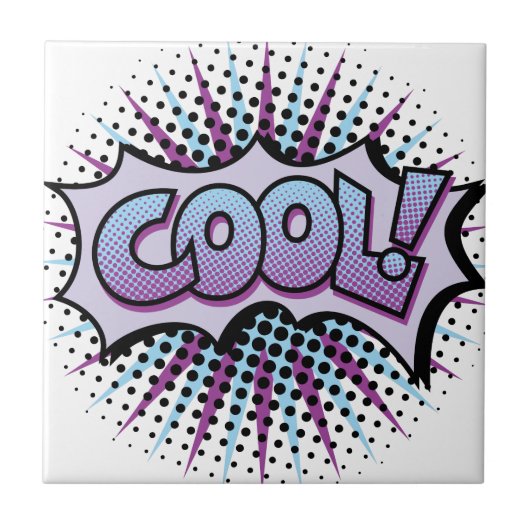 Cool Pop Art Tegeltje (Voorkant)