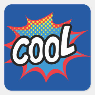 Cool Pop Art Vierkante Sticker