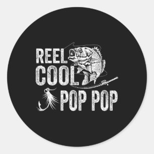 Cool Pop Pop Vist vaders dag geschenken Ronde Sticker