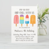 Cool Popsicle Invitation d'anniversaire (Debout devant)