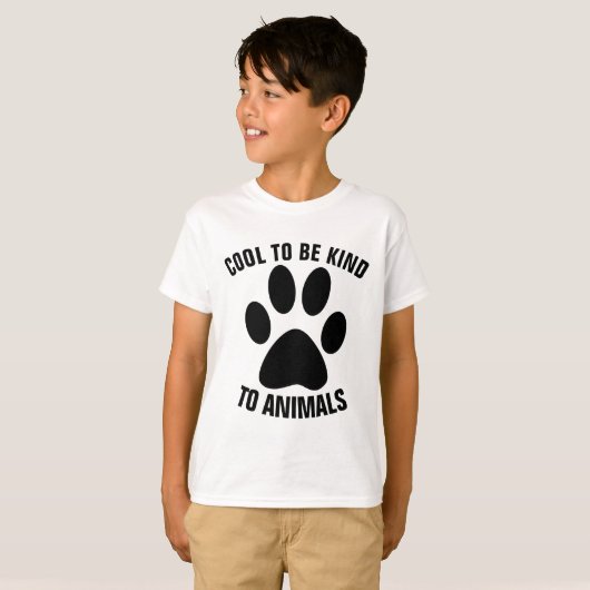 COOL POUR ÊTRE GENTIL POUR LES ANIMAUX T-shirts po (Devant entier)