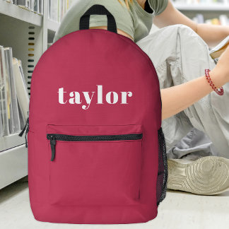 Cool Preppy Pink Modern Minimalistisch Trendy Cust Bedrukte Rugzak