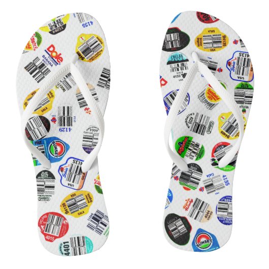 COOL Produce Barcode Stickers Teenslippers (Voetbed)