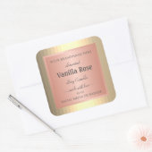 Cool Produit Packaging Étiquette Rose Gold Effet (Enveloppe)