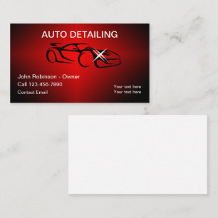 Cool Professionele Auto Detailing Visitekaartjes