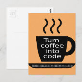 Cool Programmer Geek Coffee Addication Briefkaart (Voorkant / Achterkant)