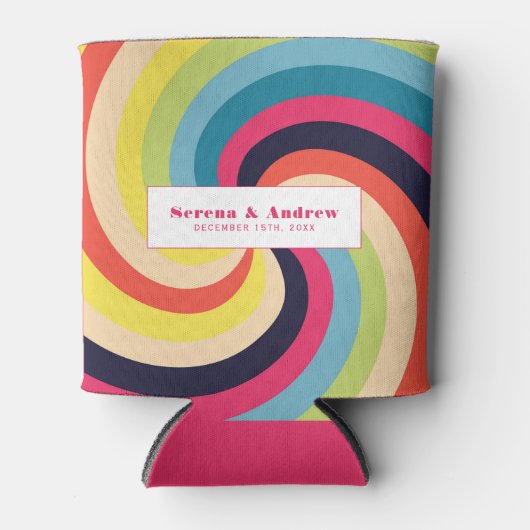 Cool psychédélique rétro Glacière Abstrait (Devant)