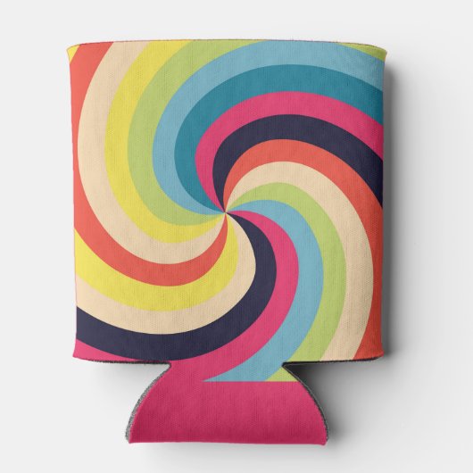 Cool psychédélique rétro Glacière Abstrait (Dos)