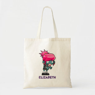 Cool Punk Rock Zombie Girl - Gepersonaliseerd Tote Bag