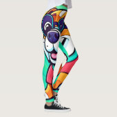 Cool Pup Cartoon stijl artwork Leggings (Rechts)