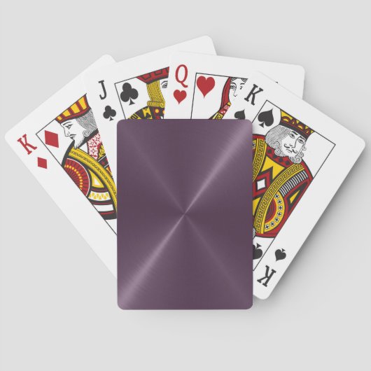 Cool Purple Stainless Shiny Metallic Playing Cards Speelkaarten (Achterkant)